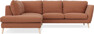 Madison - 2-sits soffa med divan vänster - Orange