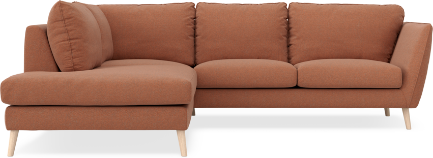 Madison - 2-sits soffa med divan vänster - Orange