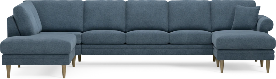 Eden - 3-sits soffa med divan vänster och schäslong höger - Blå