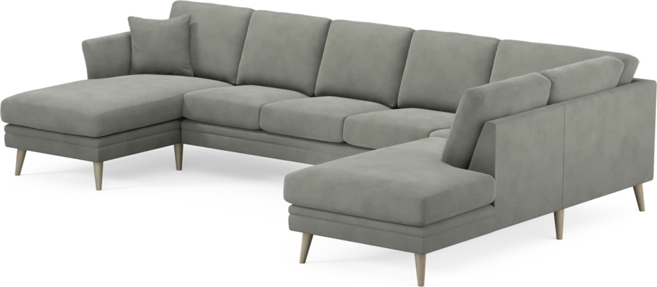 Eden - 3-sits soffa med schäslong vänster och divan höger - Grå