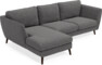 Madison Lux - 2-sits soffa med schäslong vänster - Grå