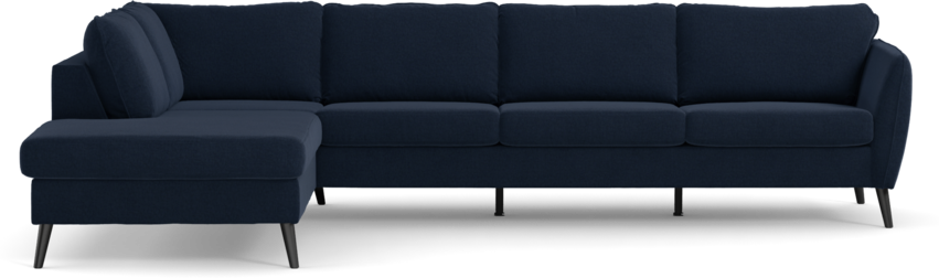 County - 3-sits soffa med divan vänster - Blå