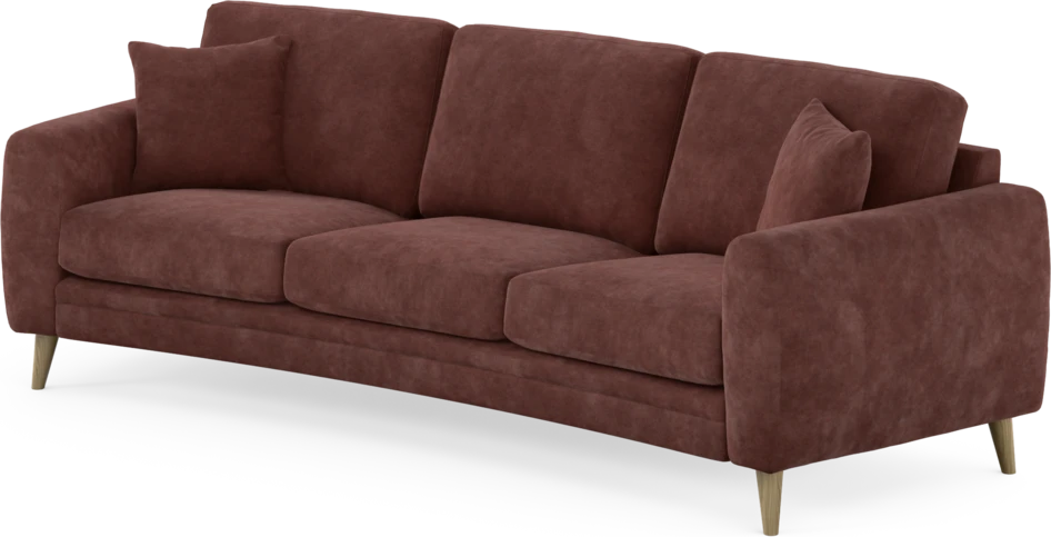 Eden - 3-sits soffa svängd - Röd
