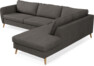 County - 2,5-sits soffa med divan höger - Brun