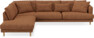 Harper - 3-sits soffa med divan vänster - Brun