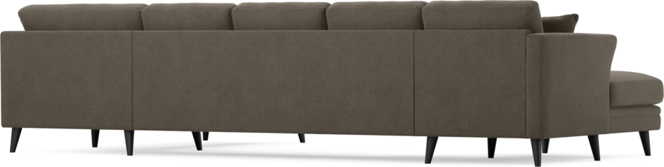 Eden - 3-sits soffa med schäslong vänster och divan höger - Brun