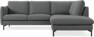 Madison - 2-sits soffa med divan höger - Grå