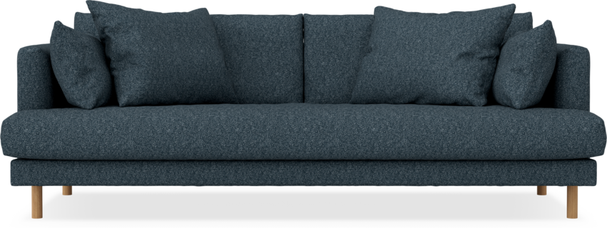 Harper - 3-sits soffa, hel dyna - Blå