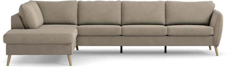 County - 3-sits soffa med divan vänster - Beige