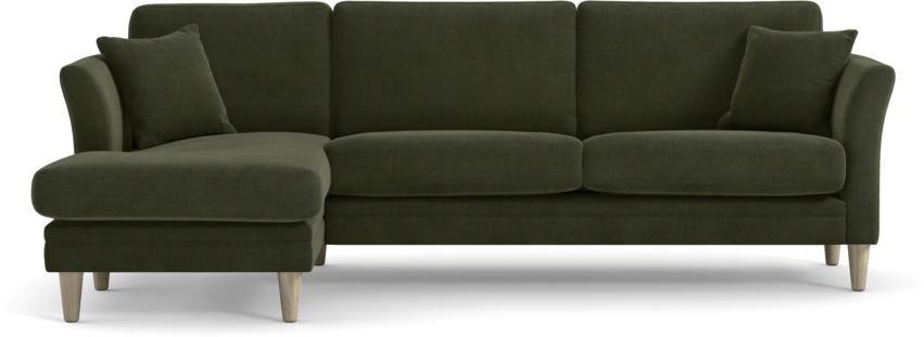 Eden - 2,5-sits soffa med schäslong - Grön