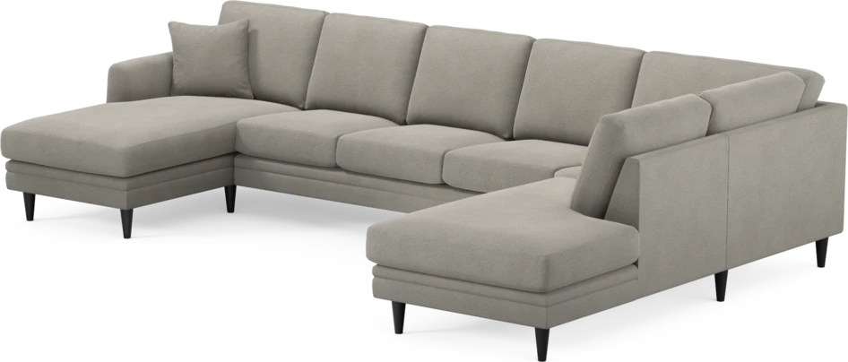 Eden - 3-sits soffa med schäslong vänster och divan höger - Grå