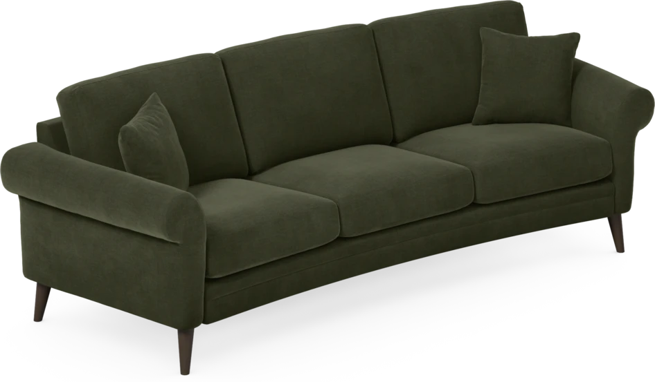 Eden - 3-sits soffa svängd - Grön