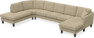 Eden - 3-sits soffa med divan vänster och schäslong höger - Beige