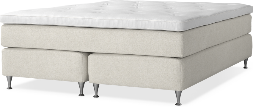 Delux Sense - Kontinentalsäng, dubbelsäng med bäddmadrass - Beige