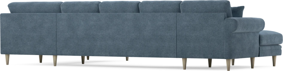Eden - 3-sits soffa med schäslong vänster och divan höger - Blå