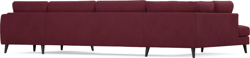 Bridge - 3-sits soffa med divan vänster och schäslong höger - Röd