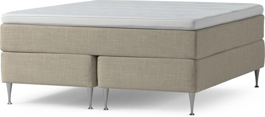 Delux Dream - Kontinentalsäng, dubbelsäng med bäddmadrass och sängben - Beige