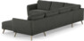 Bridge - Hörnsoffa, 2+3-sits med schäslong höger - Grå