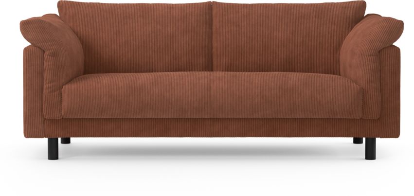 Cherrie - 2,5-sits soffa, hel dyna, fast klädsel - Orange