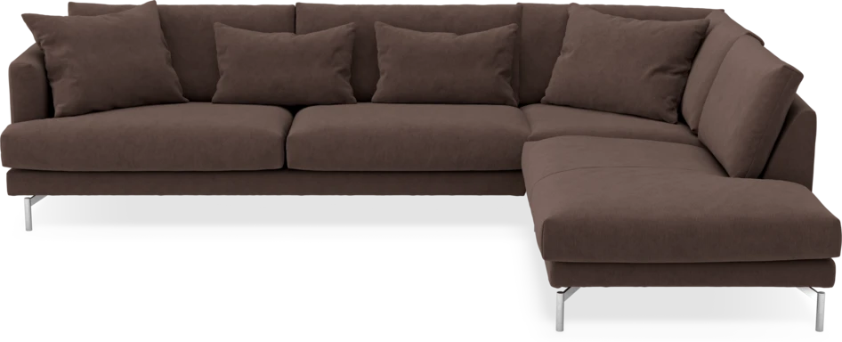 Harper - 3-sits soffa med divan höger - Brun