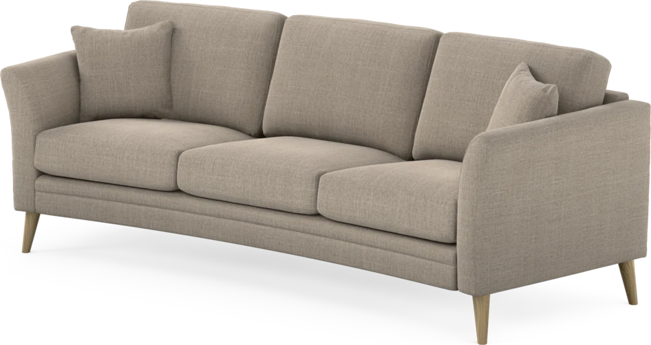 Eden - 3-sits soffa svängd - Beige