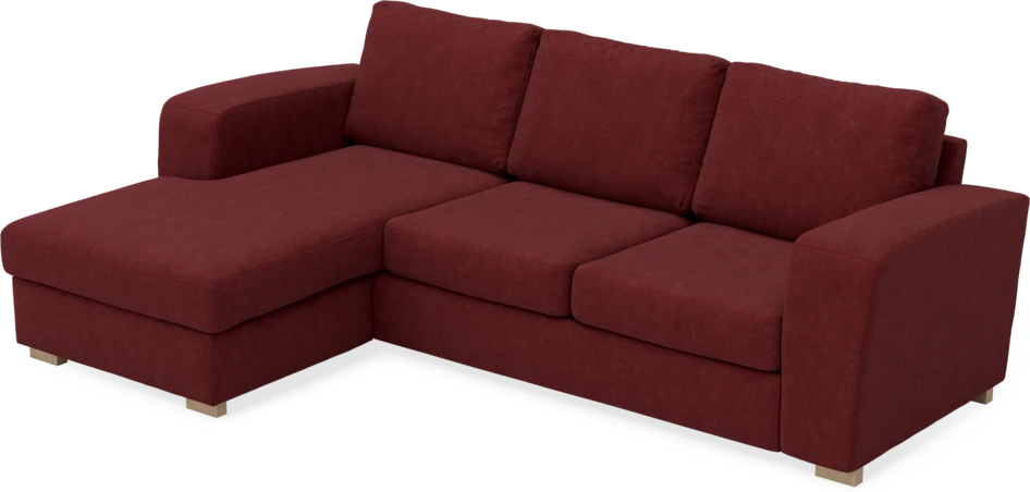 Friday - 3-sits soffa med schäslong vänster - Rosa