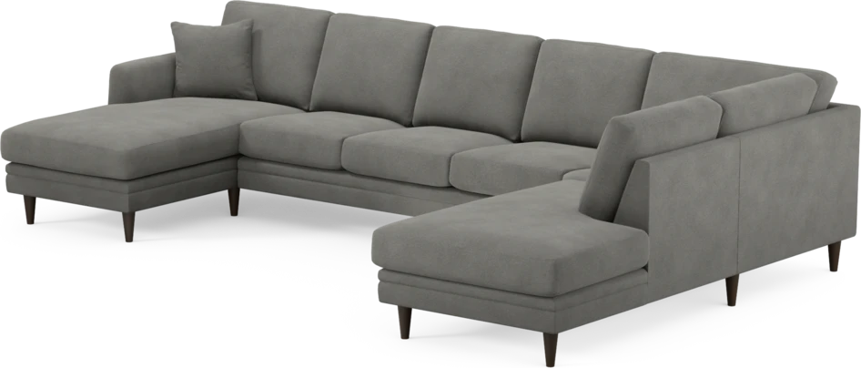 Eden - 3-sits soffa med schäslong vänster och divan höger - Grå