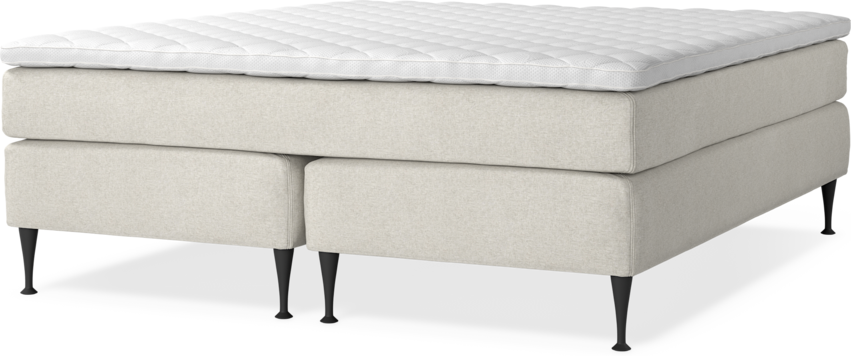 Delux Sense - Kontinentalsäng, dubbelsäng med bäddmadrass - Beige