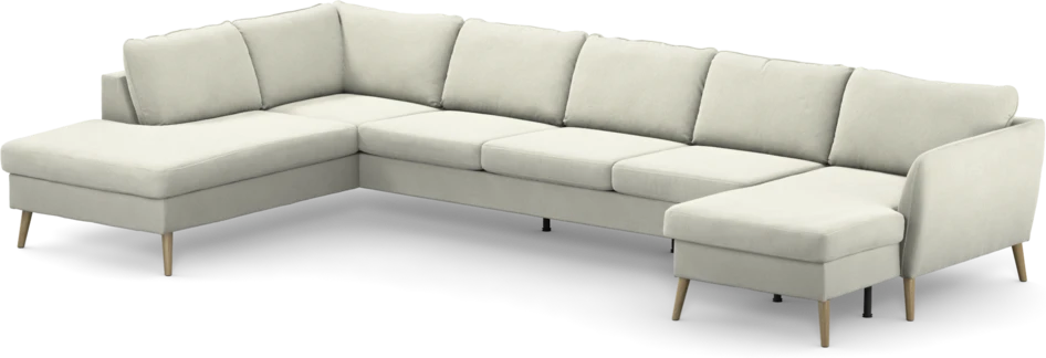 County - 4-sits soffa med divan vänster och schäslong höger - Vit