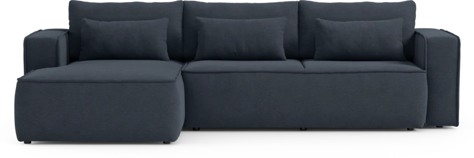 Ide - Bäddsoffa 3-sits med schäslong vänster - Blå