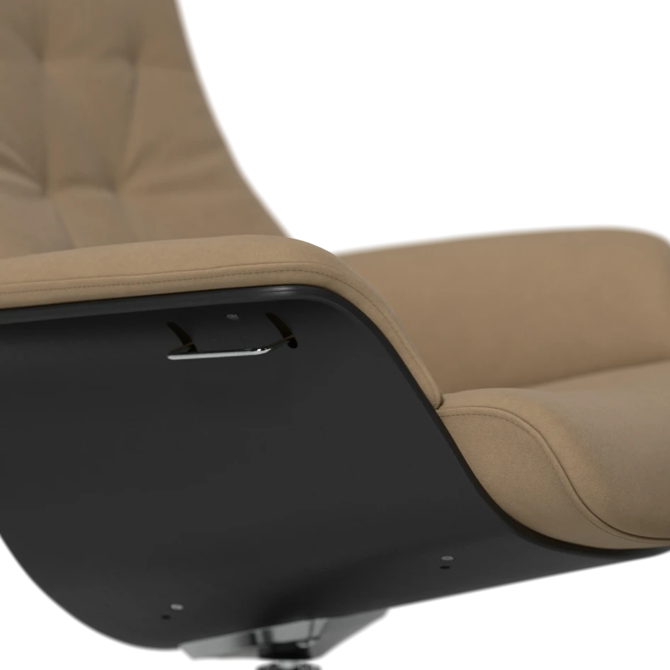 Timeout XL - Fåtölj och fotpall pikérad - Beige