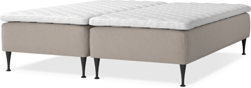 Delux Sense - Ramsäng, dubbelsäng med bäddmadrass - Beige
