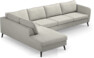 County - 3-sits soffa med divan vänster - Grå