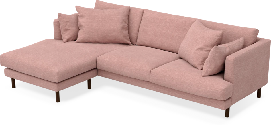 Harper - 4-sits med schäslong vänster - Rosa