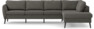 County - 3-sits soffa med divan höger - Grå