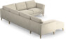 Bridge - Hörnsoffa, 3+2-sits med schäslong vänster - Beige