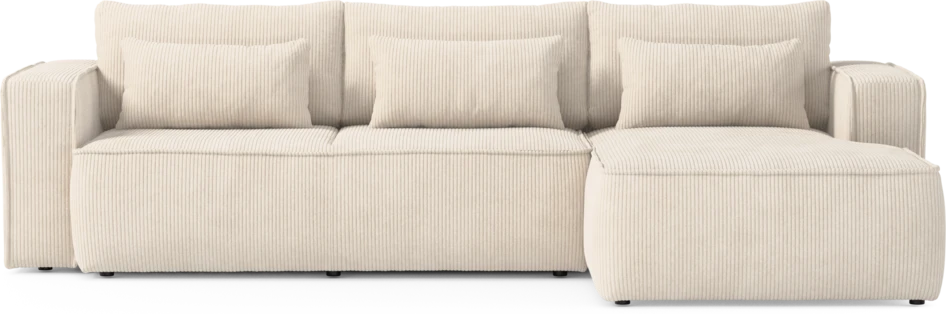 Ide - Bäddsoffa 3-sits med schäslong höger - Vit