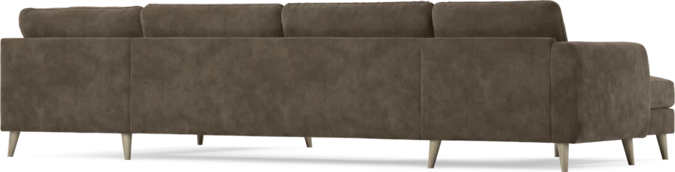 Bridge - 3-sits soffa med schäslong vänster och divan höger - Brun
