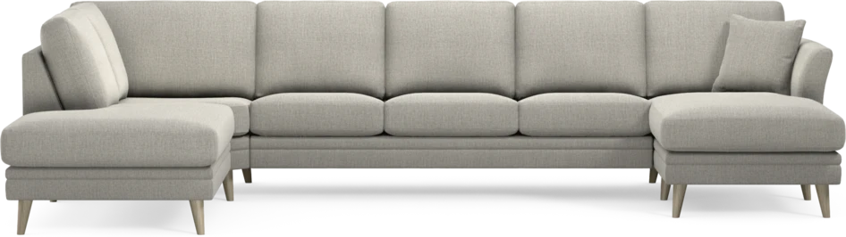 Eden - 3-sits soffa med divan vänster och schäslong höger - Grå