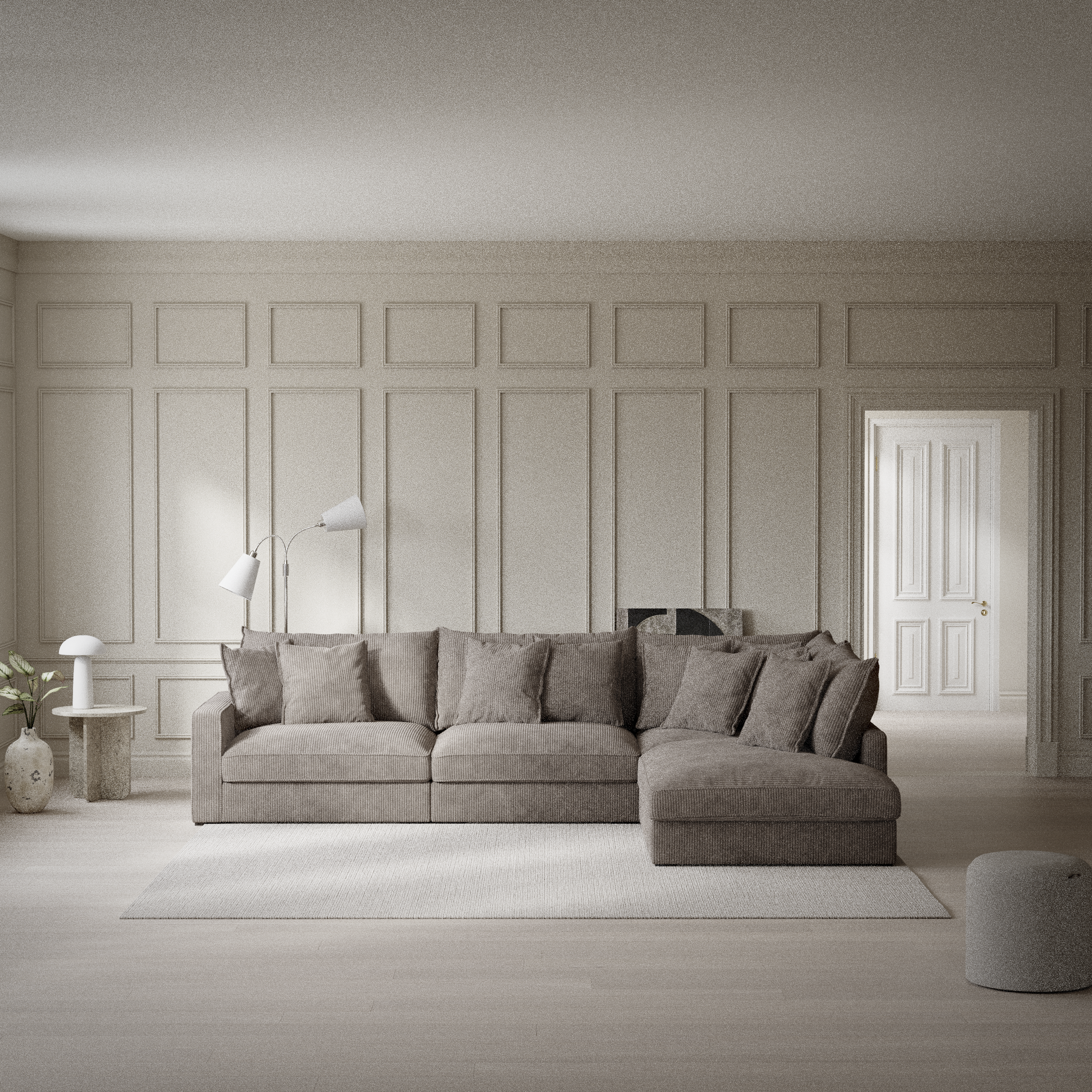 Rossi, 3-sits soffa med divan höger
