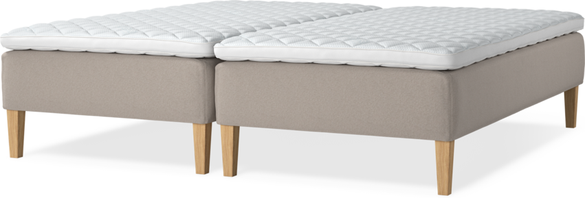 Delux Sense - Ramsäng, dubbelsäng med bäddmadrass - Beige