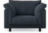 Cherrie - Fåtölj, fast klädsel - Blå