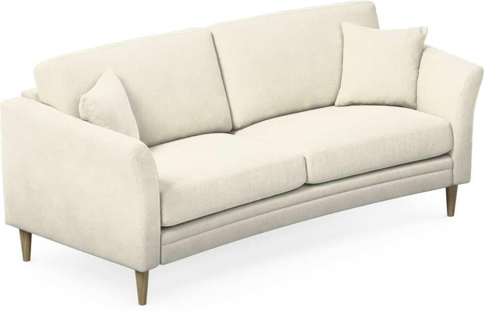 Eden - 2,5-sits soffa svängd - Vit