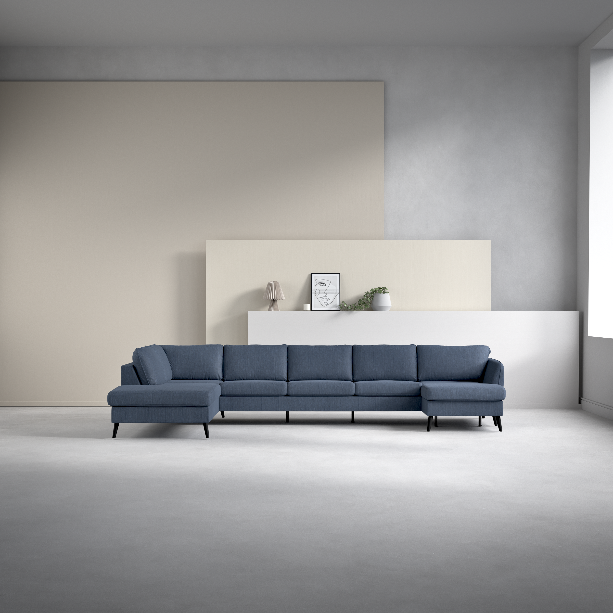 County - 4-sits soffa med divan vänster och schäslong höger - inspiration
