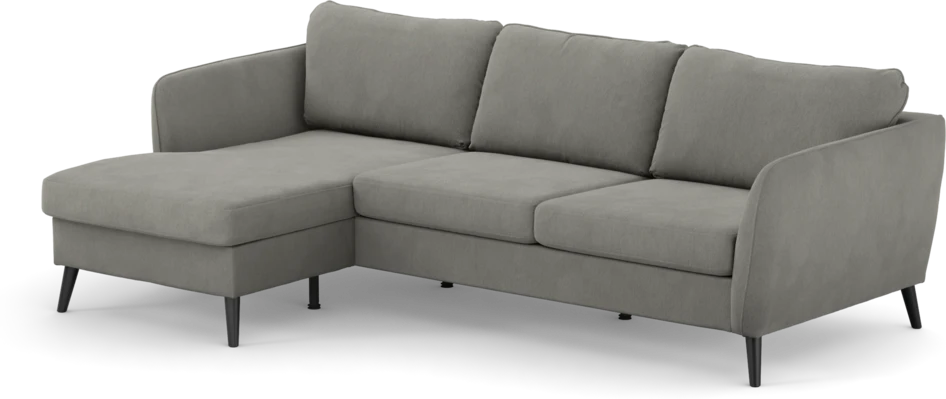 County - 3-sits soffa med flyttbar schäslong - Grå