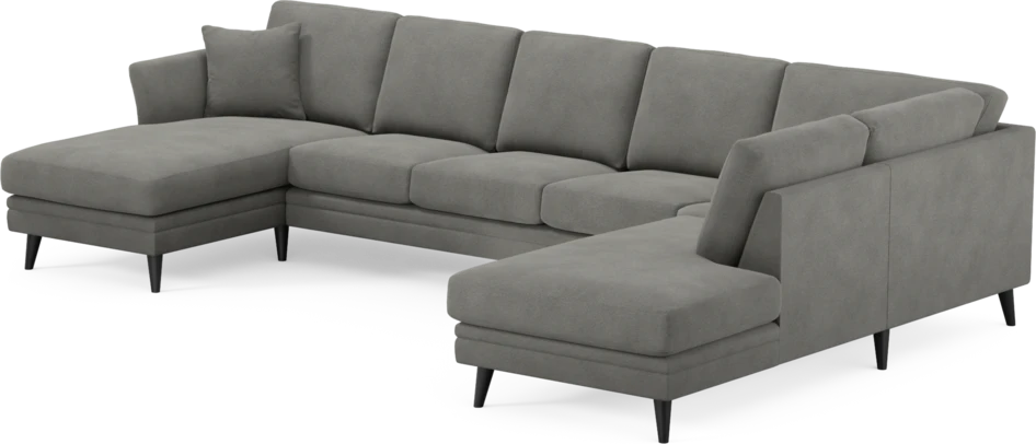 Eden - 3-sits soffa med schäslong vänster och divan höger - Grå