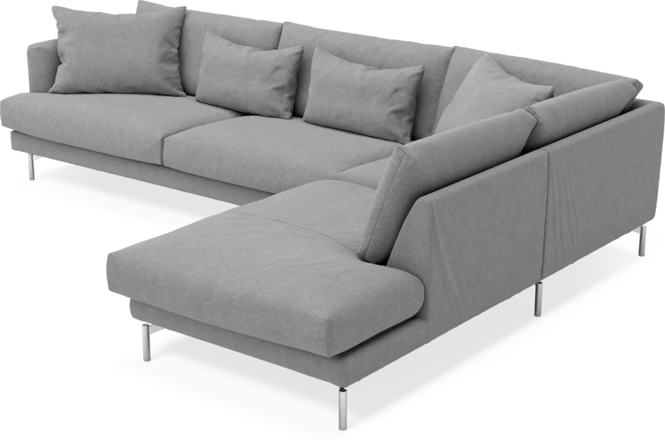 Harper - 3-sits soffa med divan höger - Grå