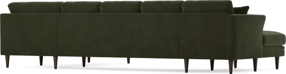 Eden - 3-sits soffa med schäslong vänster och divan höger - Grön