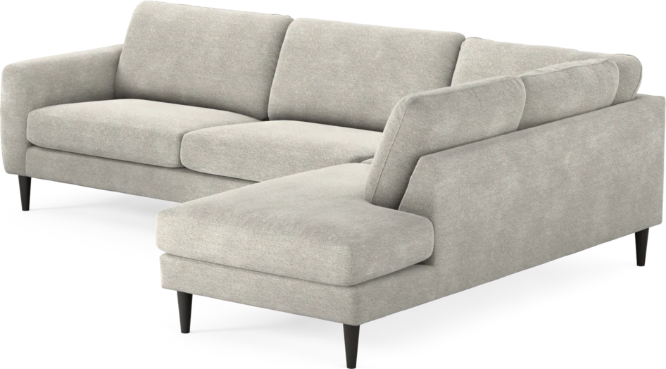 Bridge - 3-sits soffa med divan höger - Grå