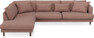 Harper - 3-sits soffa med divan vänster - Rosa